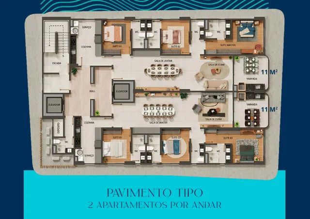 Apartamento no Bessa com 3 quartos, sendo 3 suítes. - Foto 4
