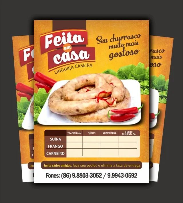 Linguiça caseira em Teresina Piaui ligue 86-9- * e/ou 9- *