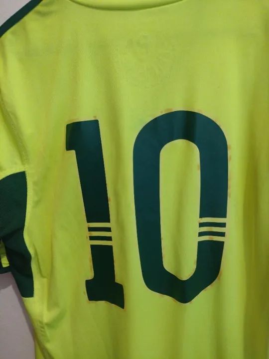 Camisa Palmeiras Verde Limão Adidas sem patrocínio P número 10 - Foto 5