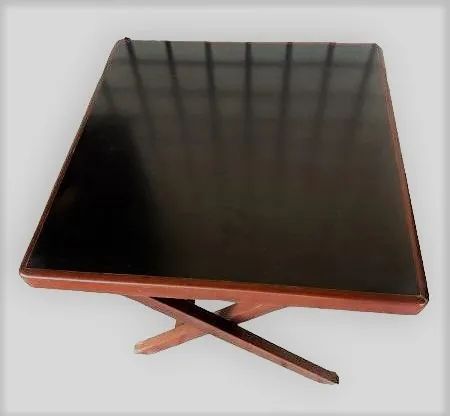 Mesa dita de jogo ou copa quadrada de madeira de lei laqueada de abrir e fechar *Descrição - Foto 3