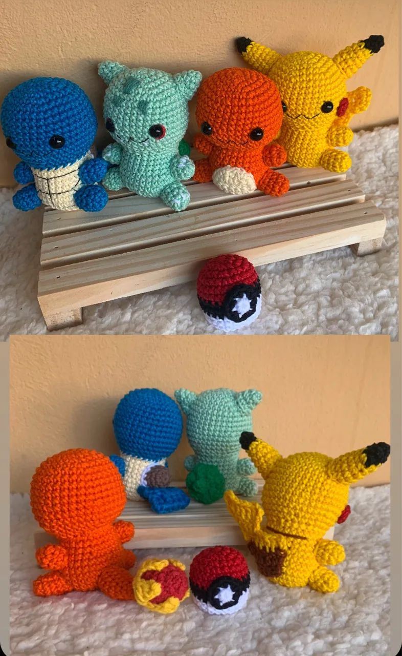 Pikachu Pokémon Amigurumi Chibi Funko Anime Personalizado Artesanal  - Foto 2