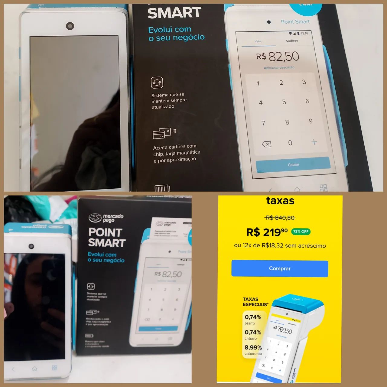 Máquina de cartão Point Smart - Mercado Pago