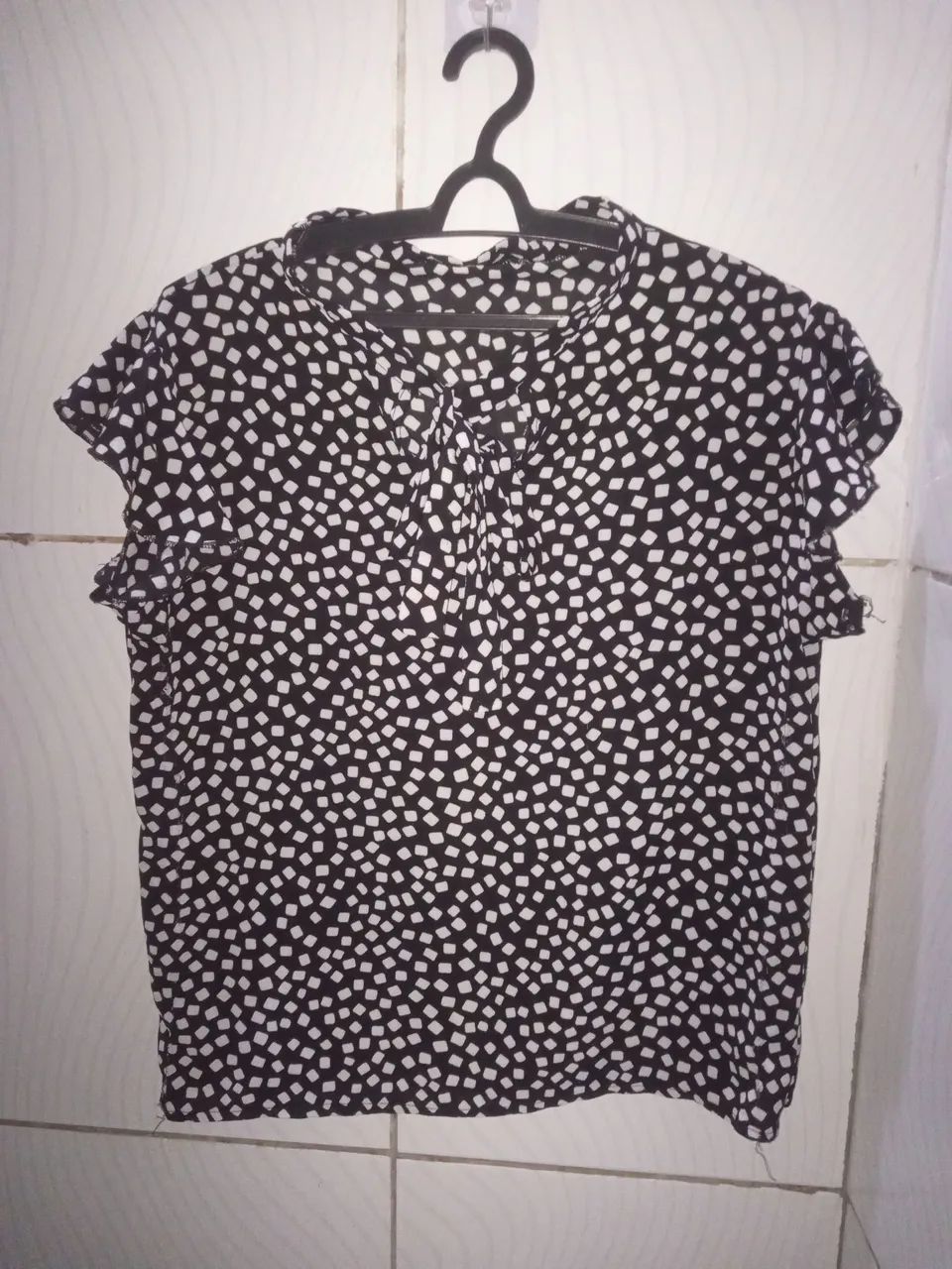 Blusa de Poá Preta Feminino G  - Foto 5