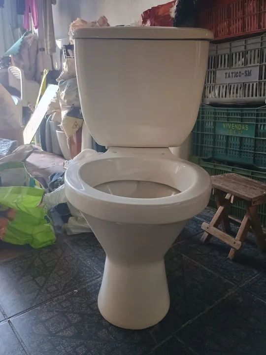 Vaso acoplado bege muito lindo borda larga - Foto 3