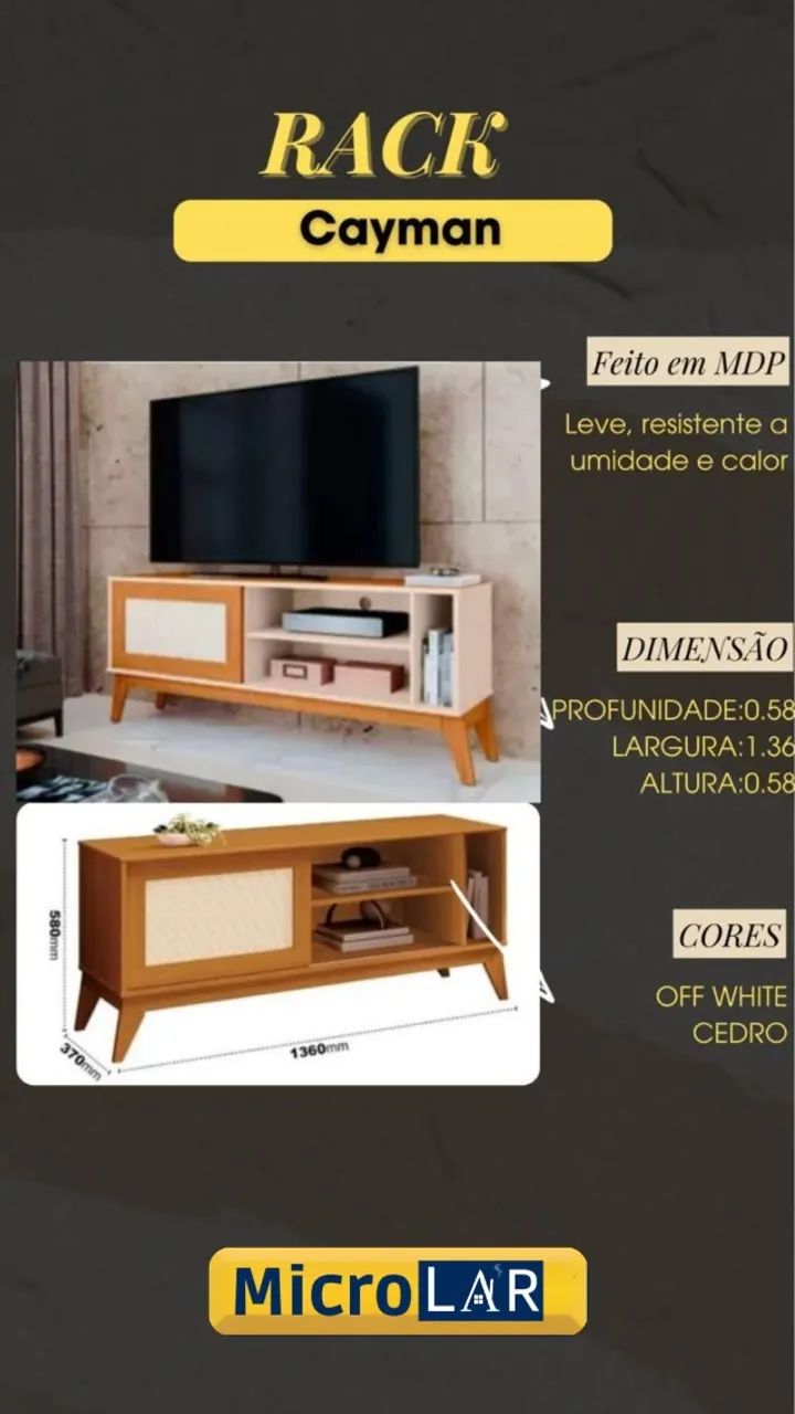 Rack para TV CN Gold - Entrega e Monta na Hora
