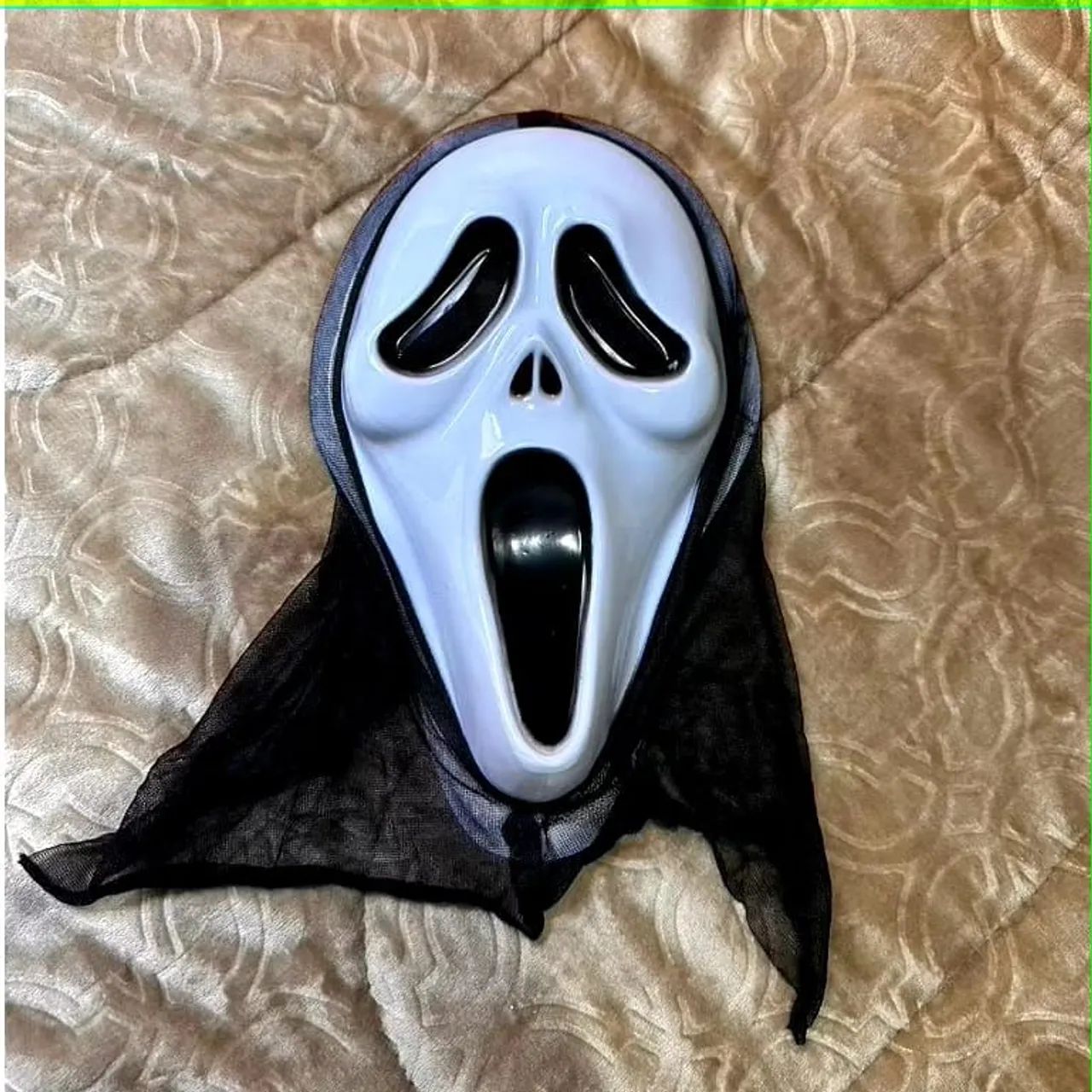 Fantasia de Halloween Pânico Máscara com Capa Cosplay Decoração. - Foto 4
