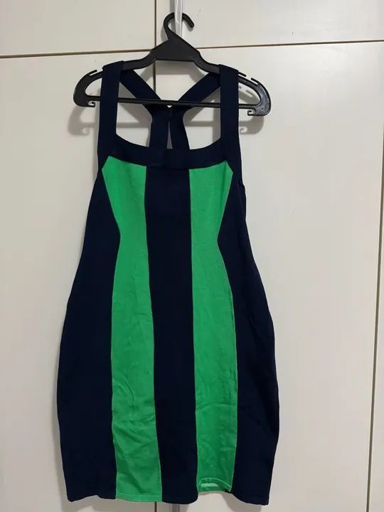 Vestido verde e azul marinho - Agilitá
