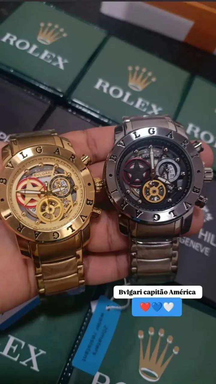 Relógio bvlgari capitão América 