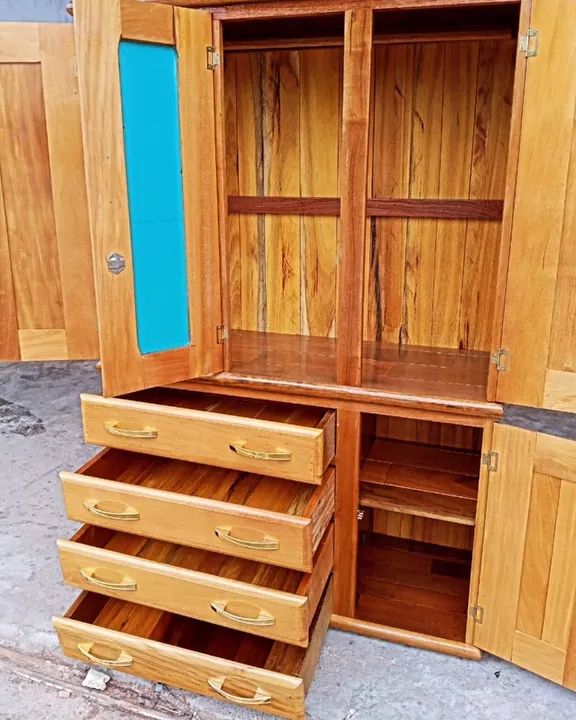 Guarda - roupa solteiro madeira maciça - novo - Foto 4