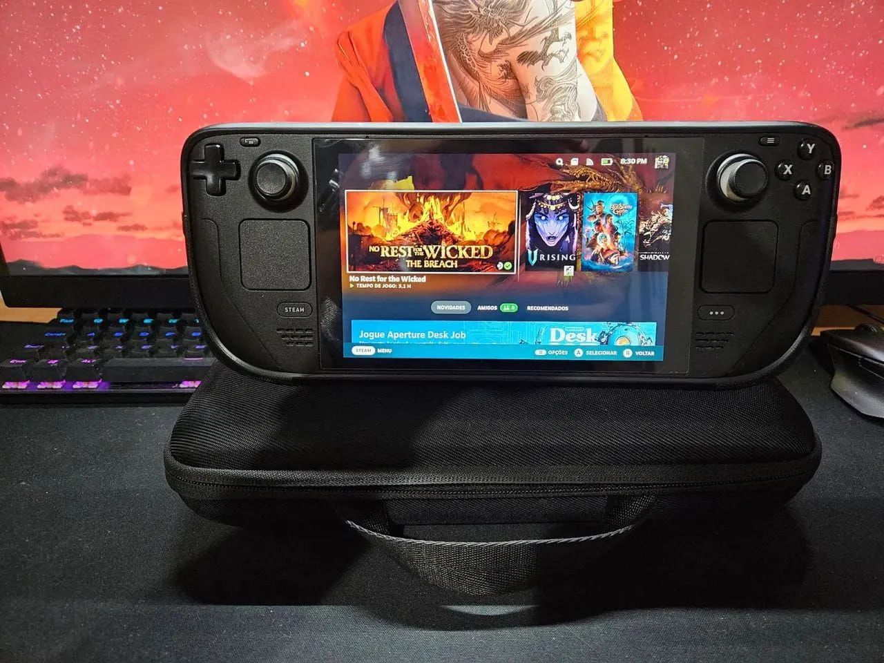Steam Deck LCD 1TB ? Analógicos Hall Effect ? Ótimo estado ? Case