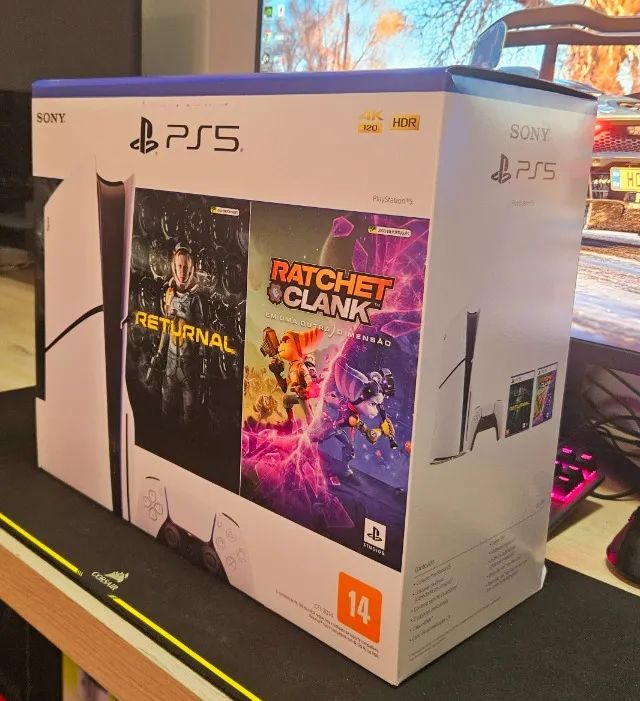 PS5 PlayStation 5 Slim 1TB C/Leitor + 2 Jogos Lacrado NF Garantia *Aceitamos Trocas* - Foto 2