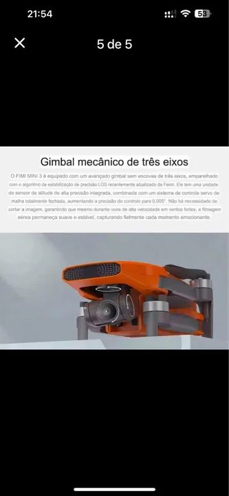 Drone Xiaomi Fimi Mini 3 Novo Lacrado - Foto 3