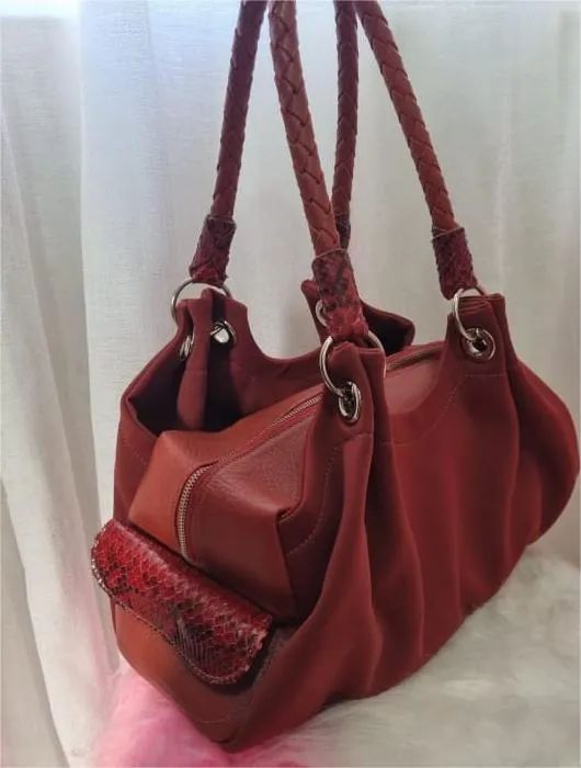 Bolsa grande DE OMBRO marsala FERRI SP