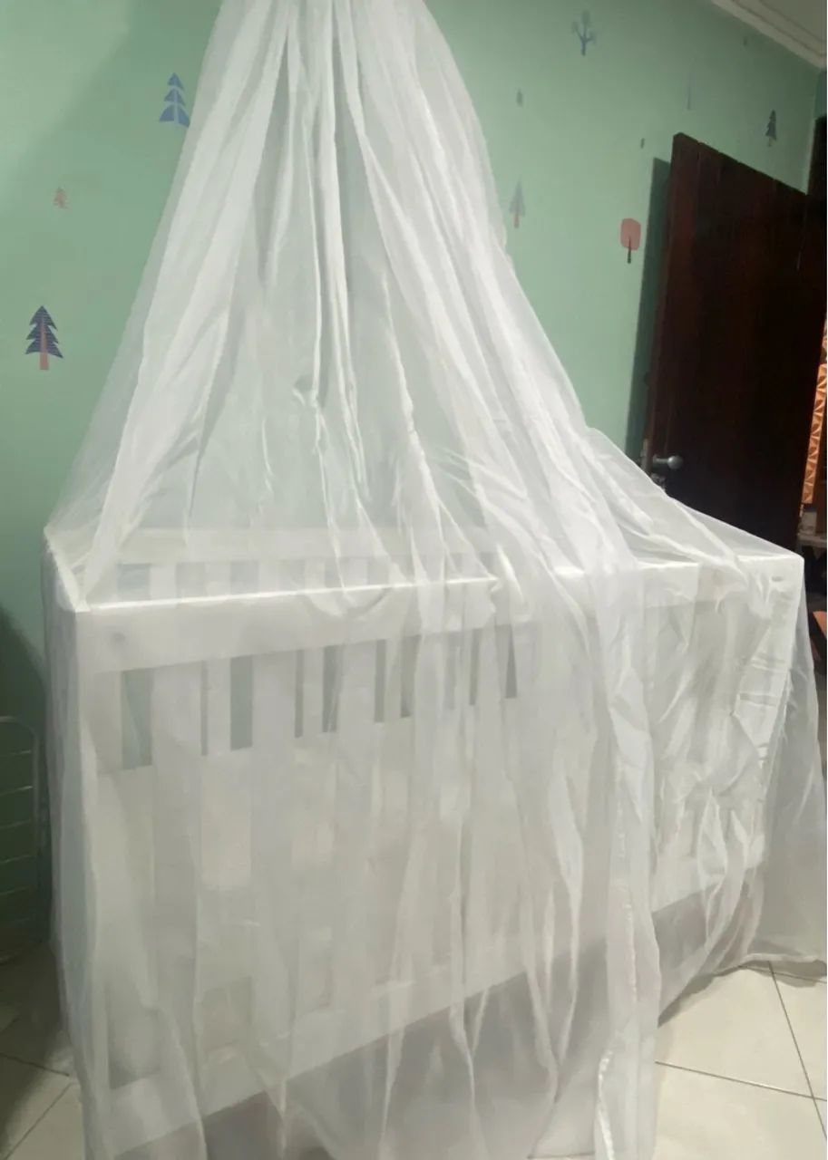 Berço + Colchão Ortobom + Dossel/Cortinado - Foto 2