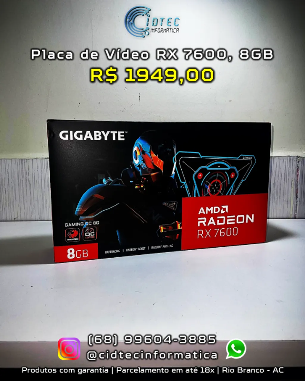 PLACA DE VPIDEO RX 7600!!