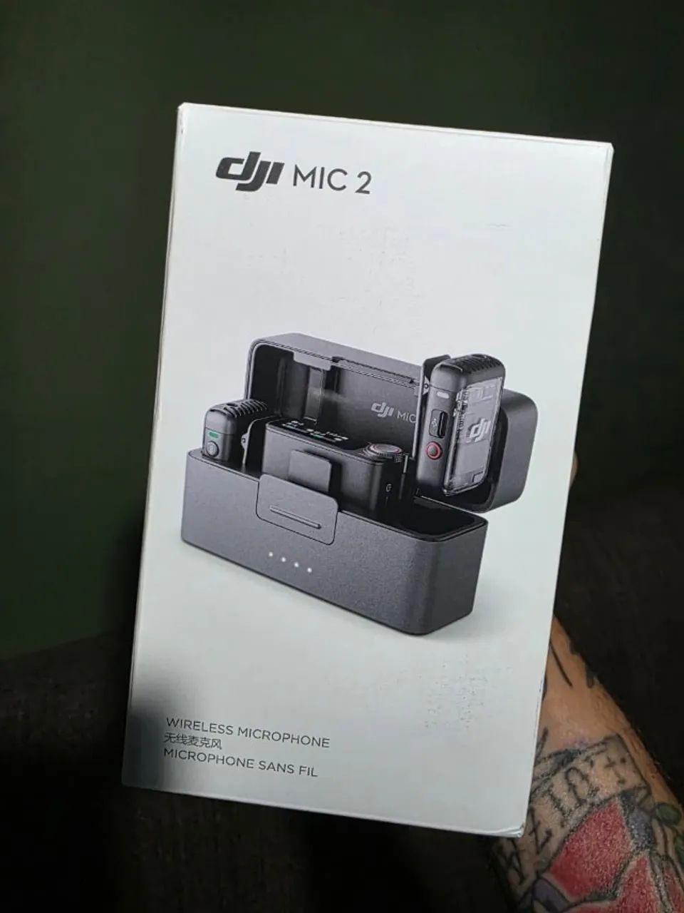 Microfone Dji Mic 2 (2tx Microfone + 1rx Receptor + 1 Case) APENAS EMBALAGEM ABERTA