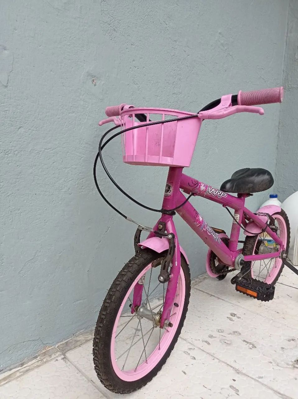 Bicicleta Infantil Rosa com Cestinha aro 14 - Foto 4