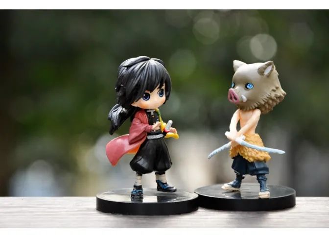 Kit com 06 bonecos miniatura, demon slayer, kimetsu no yaiba - Foto 3