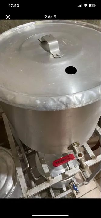 Conjunto de panelas de alumínio para fabricação de cerveja artesanal - Foto 2