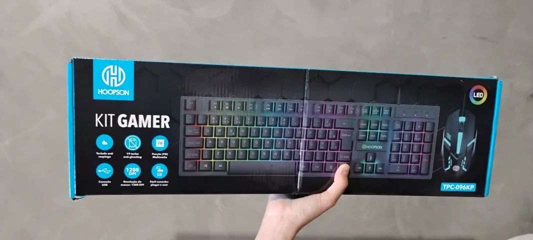 Kit Teclado + Mouse Gamer RGB - HOOPSON - Novo
