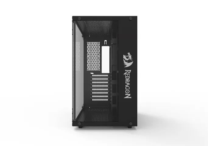 Gabinete Gamer Redragon Wideload, Mid Tower, Vidro Temperado, Black, Sem fonte, Sem fan, G