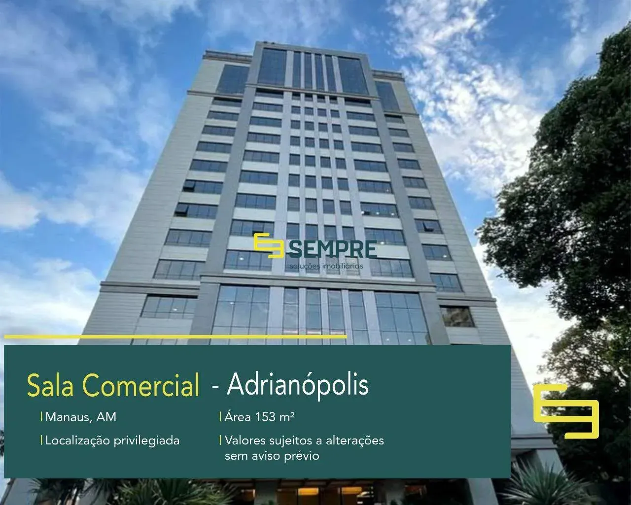 Sala comercial para alugar no Adrianópolis em Manaus