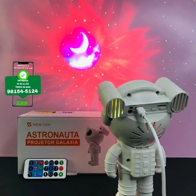 Projetor de Galáxias e Estrelas - Astronauta (Novo, Faço Entrega) - Foto 2