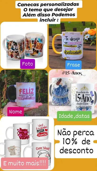 Canecas Personalizadas - Diversos Temas