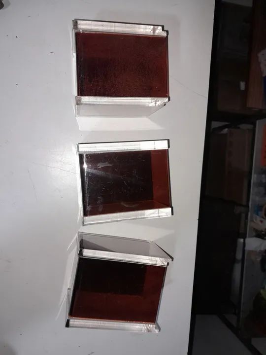 Três porta lápis de acrílico antigo  - Foto 5