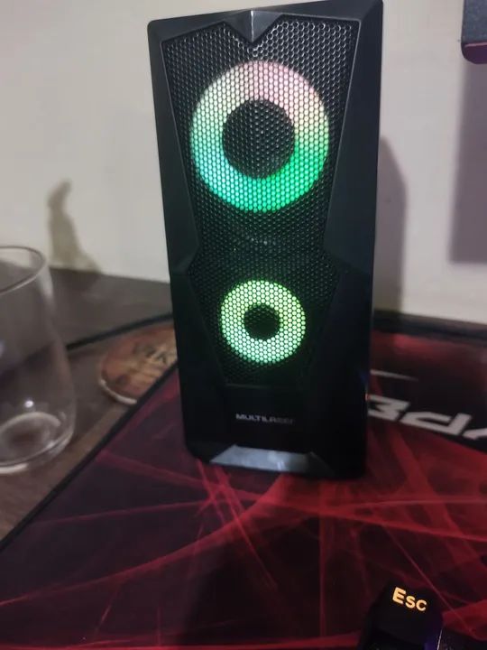 Caixa de Som Multilaser 2.0 para Computador com LED RGB - Foto 3