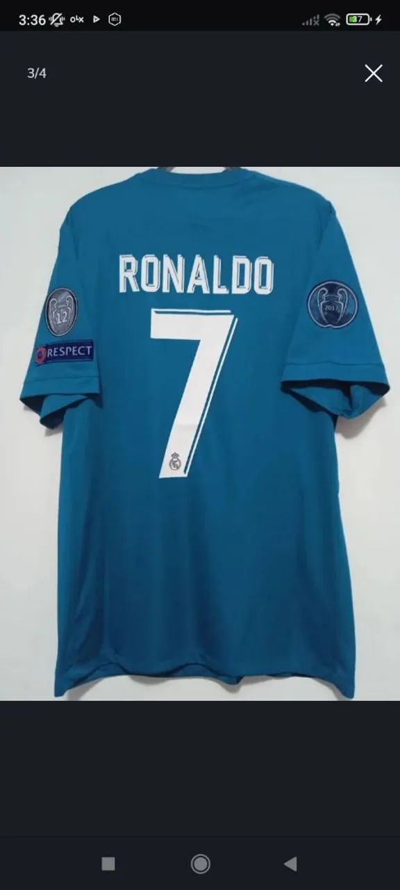 Camisa Real Madrid 17 / 18 #7 Ronaldo Gol Supercopa Espanha Autografada Certificada - Foto 2