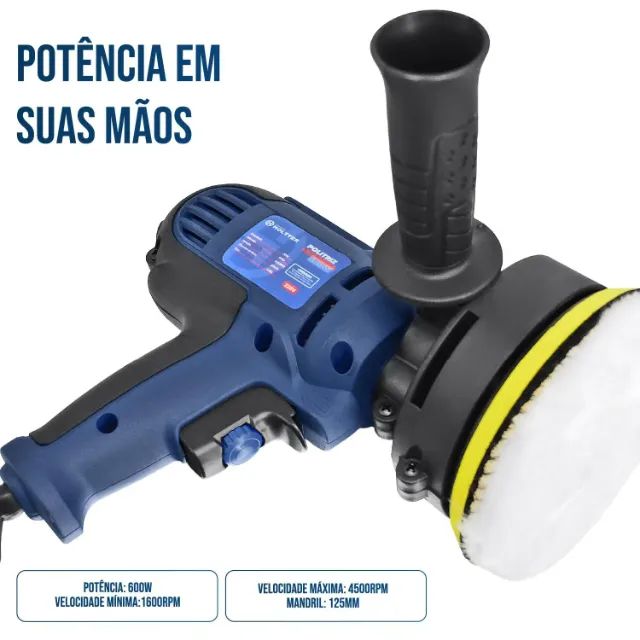 Lixadeira Profissional 5 Polegadas 600w - Holtter Ferramentas - Foto 4