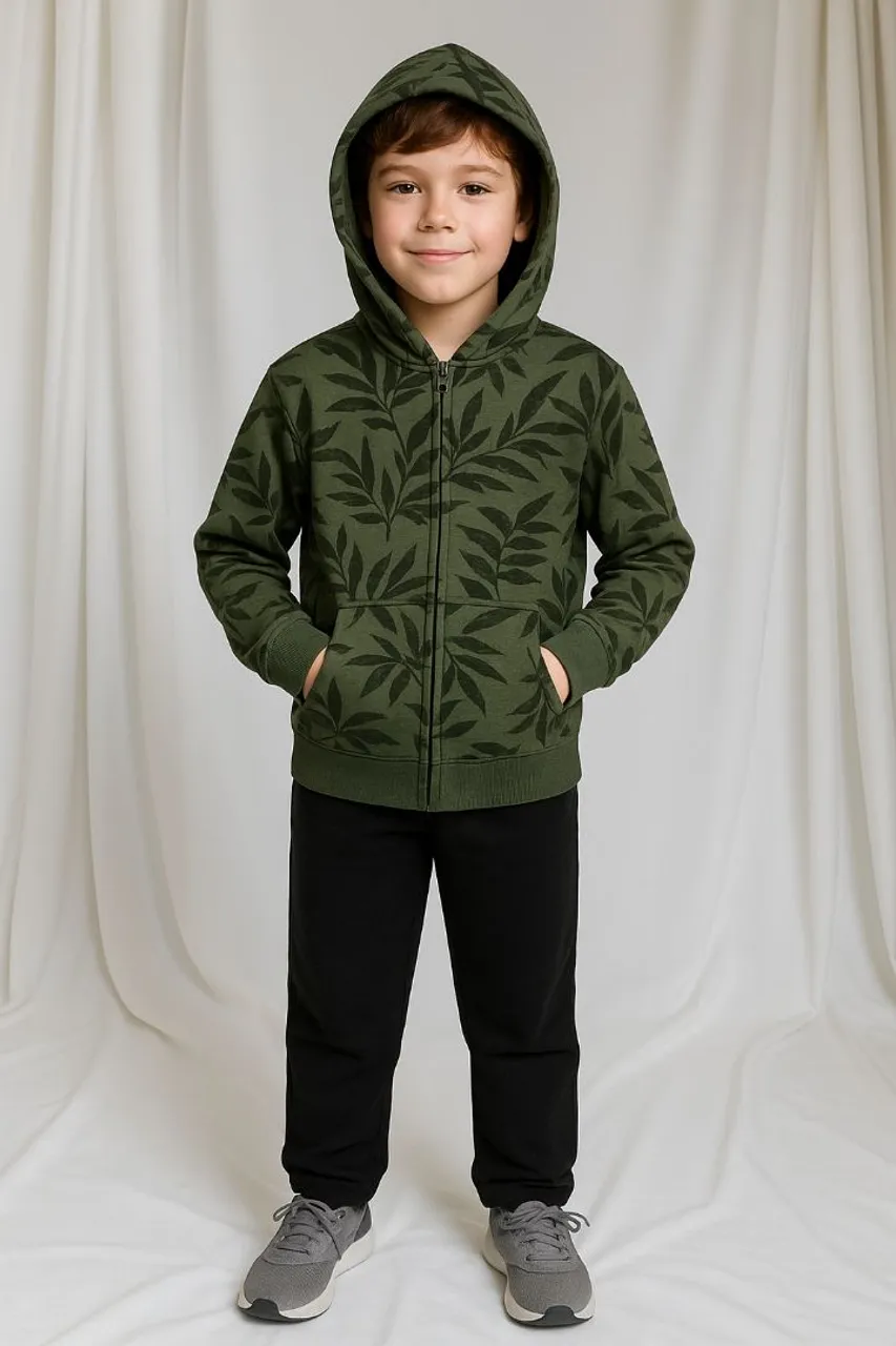 Conjunto Moletom Masculino Infantil Verde Tamanho 10 anos