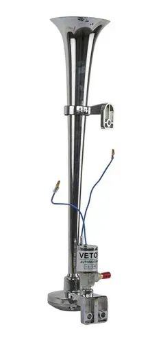 Buzina Metal Cromada Bi-volt 45cm Com Solenóide  - Foto 2