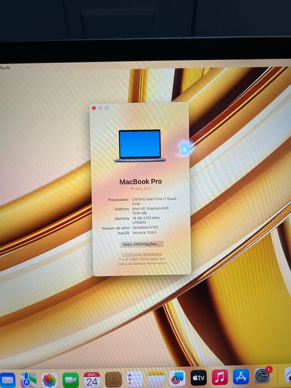 MACBOOK PRO 2017 / 16GB RAM / 256GB / 15 TELA RETINA - Notebooks