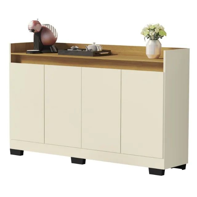 Aparador Buffet 4 Portas Compacto. Produtos Novos Direto de Fábrica P/Sua Casa. - Foto 4