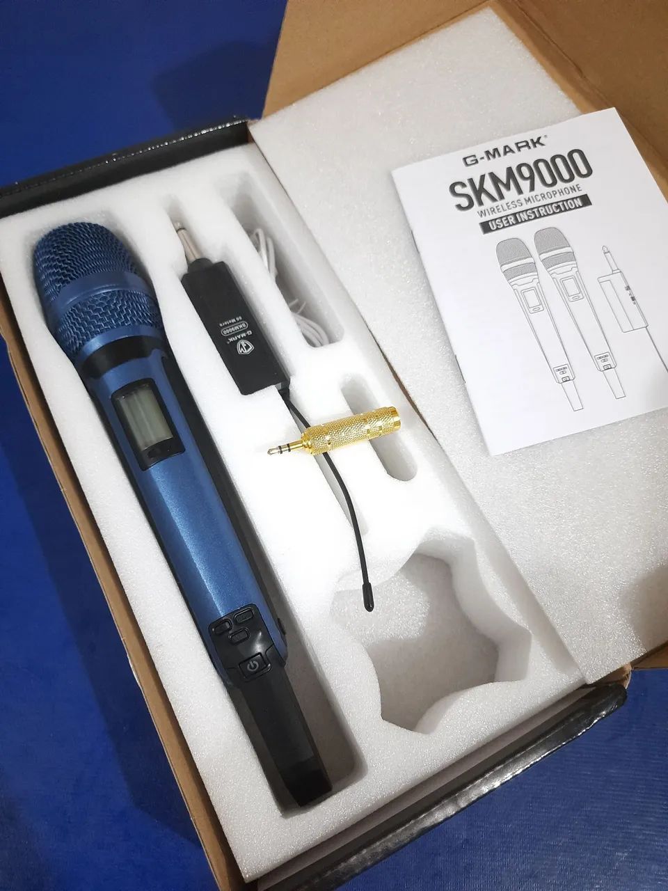 Microfone Sem Fio G-MARK SKM9000 - Azul - Foto 2