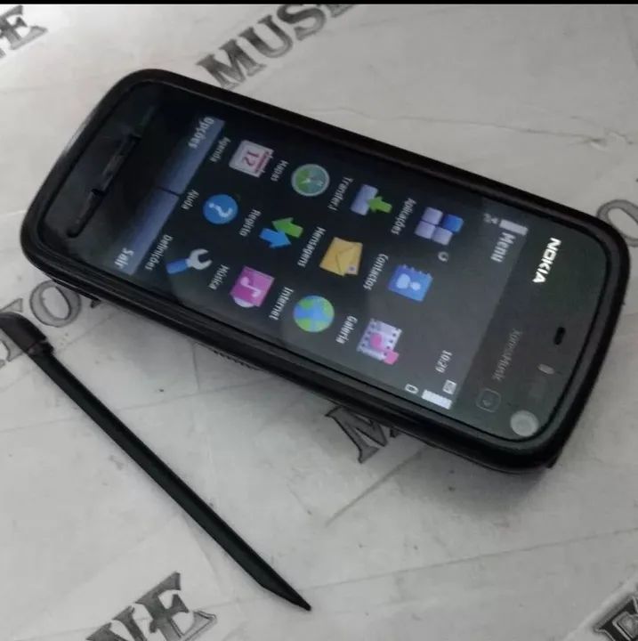 Nokia 5800 flash duplo CANETA celular antigo RELIQUIA na caixa 