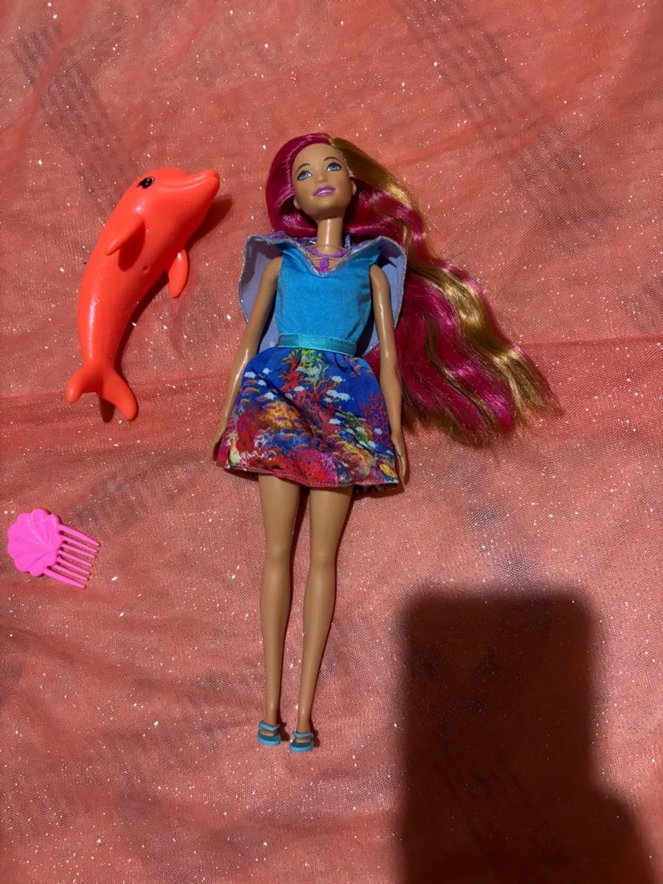Boneca Barbie Sereia Golfinhos Mágicos  - Foto 5