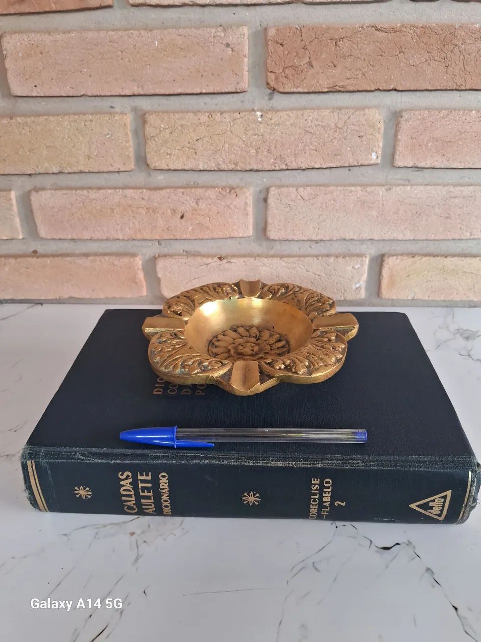 Cinzeiro vintage em bronze maciço 