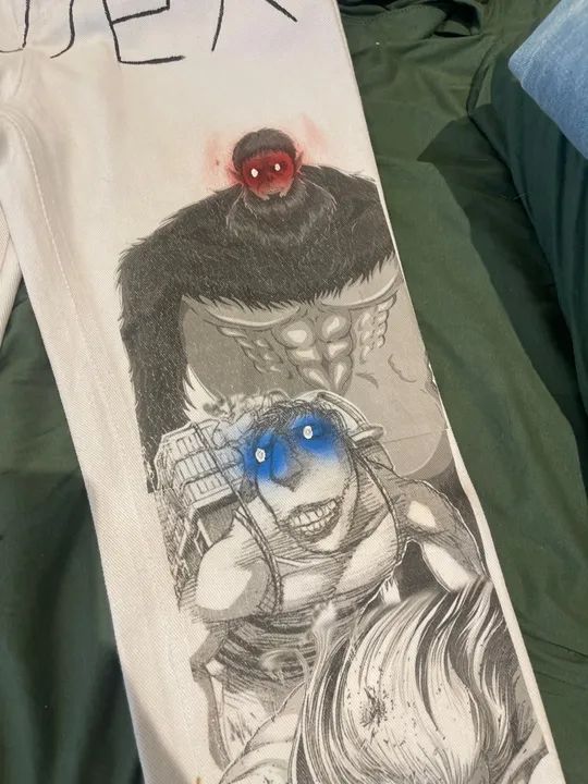 Calça Jeans Attack on Titan anime - Foto 3