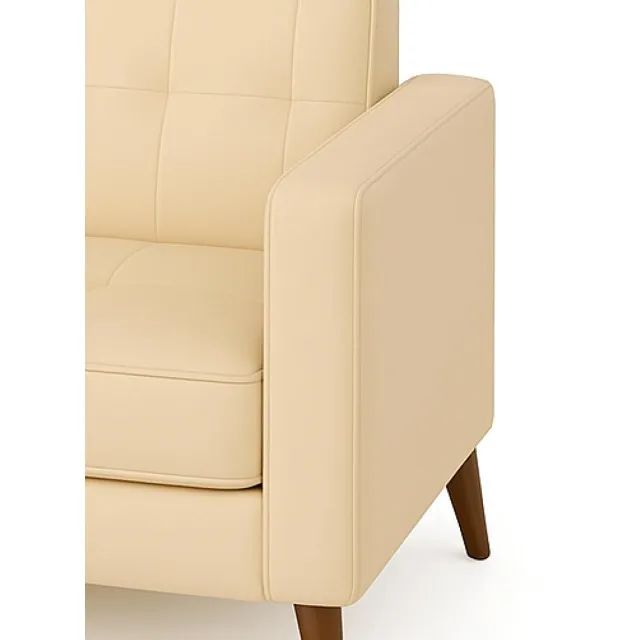 Poltrona Escritório ROMA 1 Lugar Corino Cor Areia Conforto Sofisticado Modelo 60061 - Foto 3