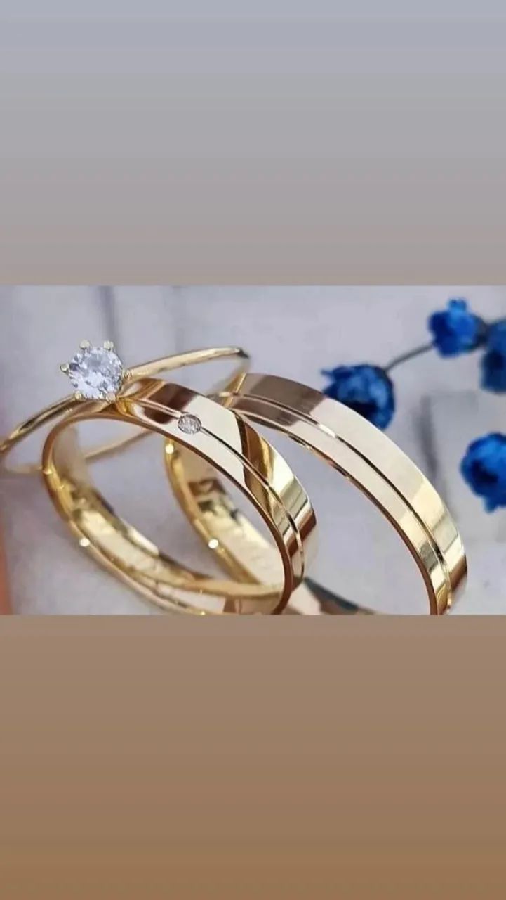 Alianças Estilosas Personalizadas Compromisso  - Foto 4