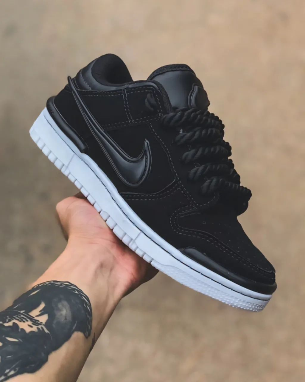 Tênis Nike Dunk low TWIST SB - Preto/Solado Branco Linha Luxo - Foto 6