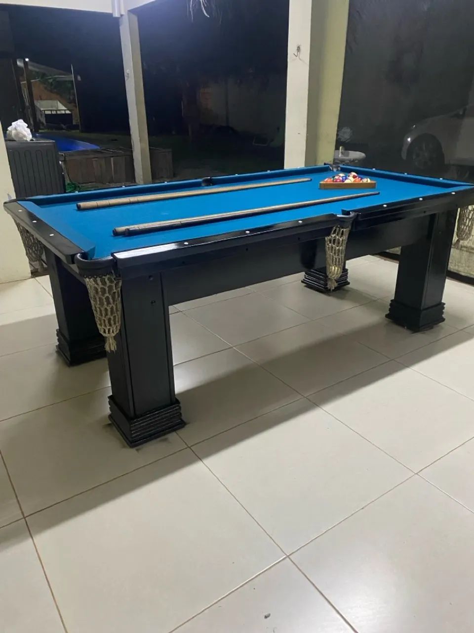 Mesa sinuca - pedra ardósia- jogo bola - taqueira - parcelo no cartão crédito  - Foto 3