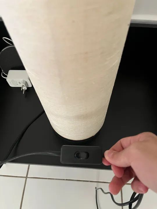 Abajur de fibra natural - Foto 3