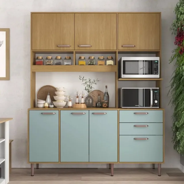 Cozinha Compacta-Cozinha 7 Portas 2 Gavetas Frete gratis-LIGUIDAÇÃO