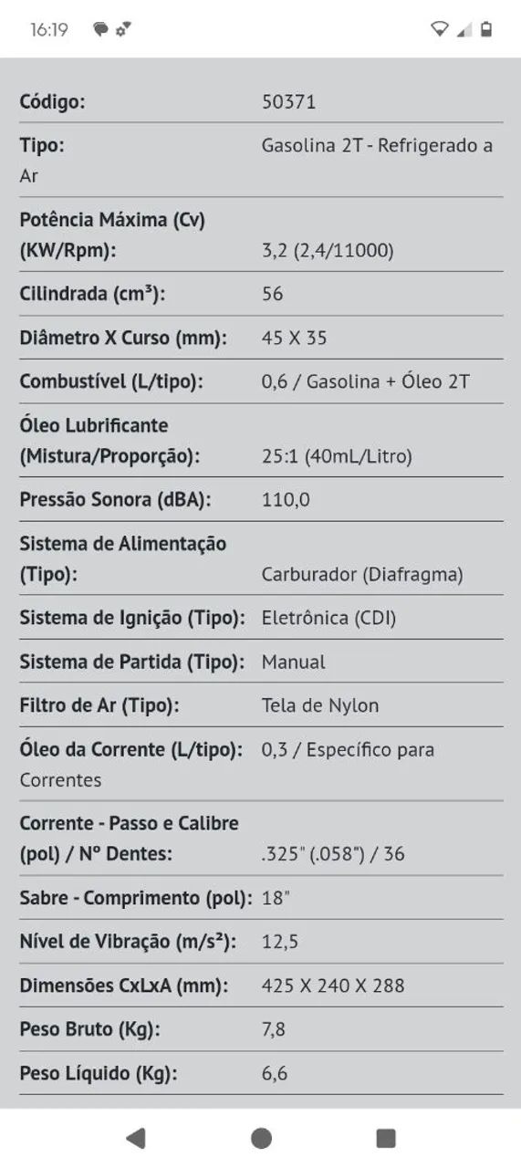 Motosserra Buffalo 2T 56 CC  - Foto 3