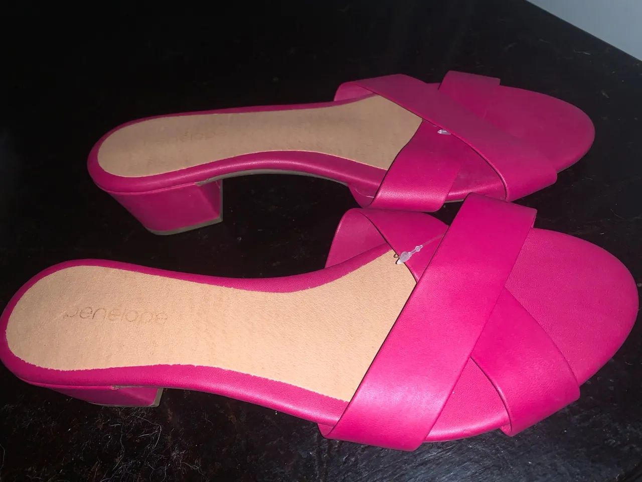 Salto sandália rosa marca penelope N39 - Foto 2