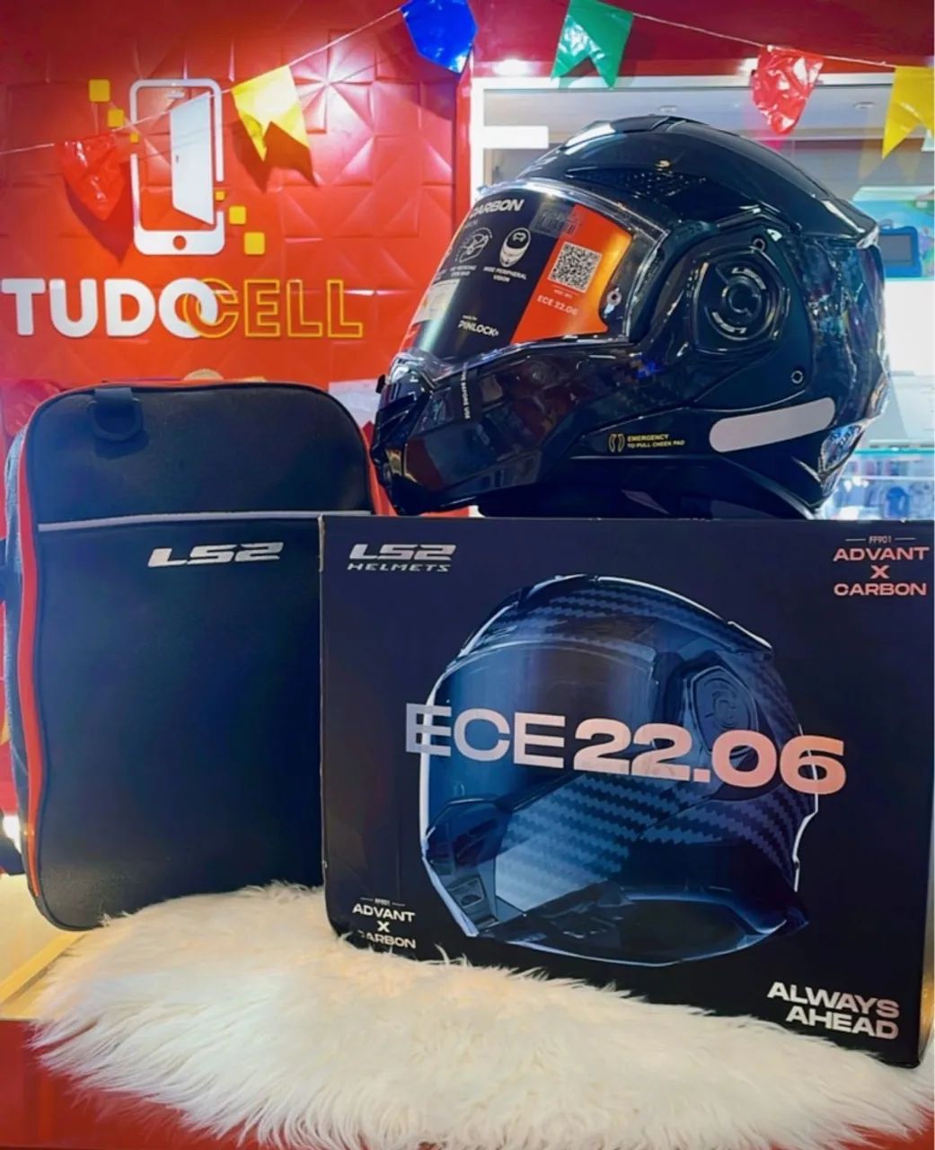Capacete LS2 Advant X Carbon Solid Ff901